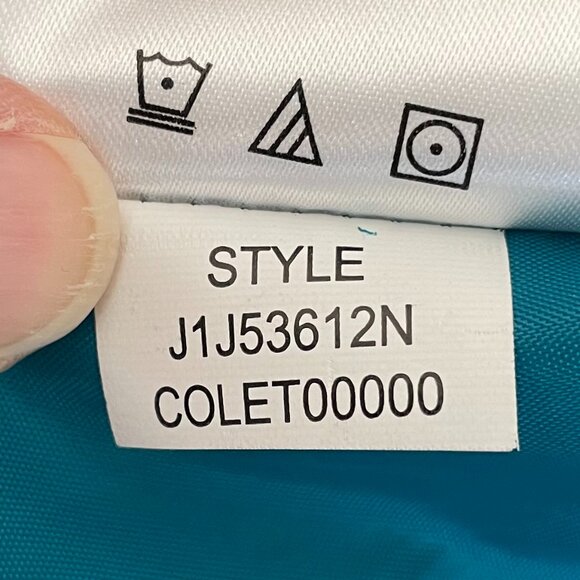 Bellefleur COLET Nordstrom Double Breasted Poly Blend Crop Moto Blazer Blue XS - Picture 13 of 14